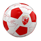 Fudbalska lopta Crvena zvezda sa potpisima