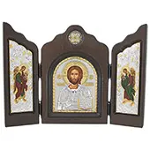 Триптих Господ Исус Христ и Анђели 24x17цм