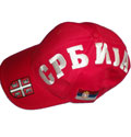 Kačket Srbija natpis - crveni