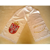 Satenski peškir za barjak - Srpski grb