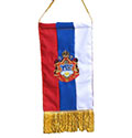 Knitted flag for the car 'Church emblem'