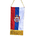 Knitted flag for the car 'Royal emblem'