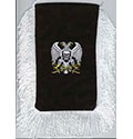 Embroided black flag for the car - with Serbian emblem