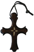 Brown cross for rearview mirror 