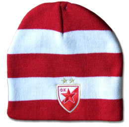 Crveno-bela zimska kapa FKCZ