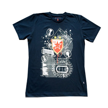 Kids T-shirt blueprints 19/20 - navy