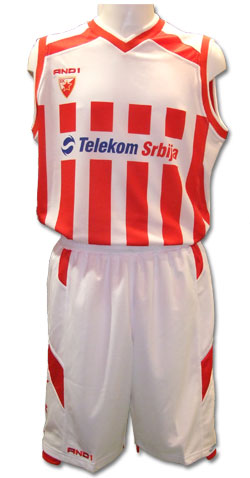 Red star basketball kit 0708-1