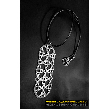 Privezak na koži, ornament iz manastira Kalenić-1