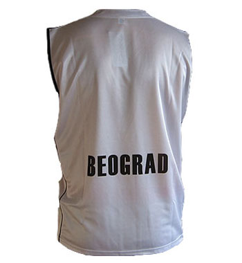 Replica of new Partizan basketball kids jersey for 2007/08 season -1