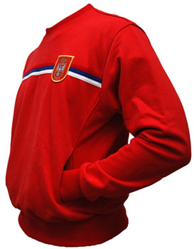 Sweatshirt Serbia with stripes - red-2