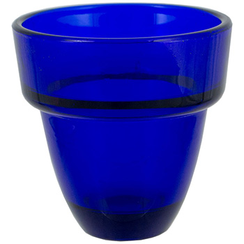 Glass for cresset - blue 8x8cm