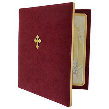 Diptih - Gospod Isus Hrist i Bogorodica - u plišu (20x17cm)-1