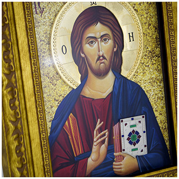 Ikona Gospod Isus Hristos pozlaćena 28x23cm-1