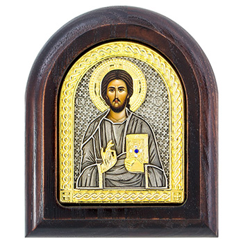 Ikona Gospod Isus Hrist pozlaćena 11x9cm