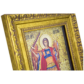 Икона Свети Арханђел Михаило позлаћена 28x23цм-2