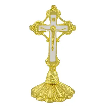 Metalni stoni krst - beli 6,5 x 3 cm-2