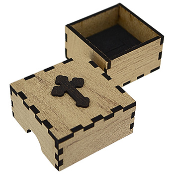 Box for keeping hair after baptism 4.5x4.5cm-1