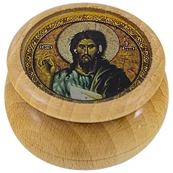 Drvena kutija za tamjan - Sveti Jovan 3,2x5,5cm