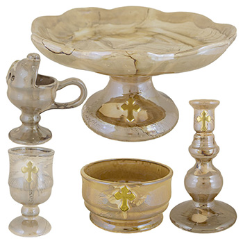 Keramički slavski komplet 5-delni