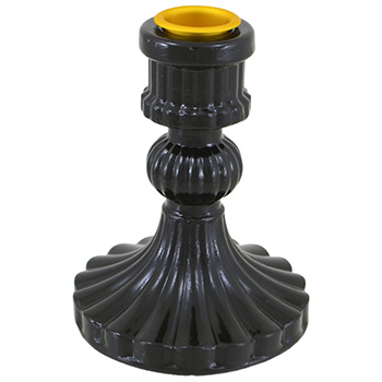 Black candlestick made of bakelite
