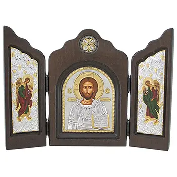 Triptih Gospod Isus Hrist i Anđeli 24x17cm Triptih Gospod Isus Hrist i Anđeli 24x17cm