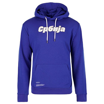 Blue sweatshirt with hoodie 