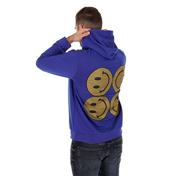 Blue sweatshirt with hoodie 