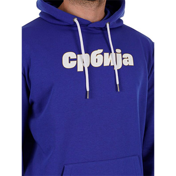 Blue sweatshirt with hoodie 