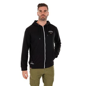 Crni zip duks sa kapuljačom 