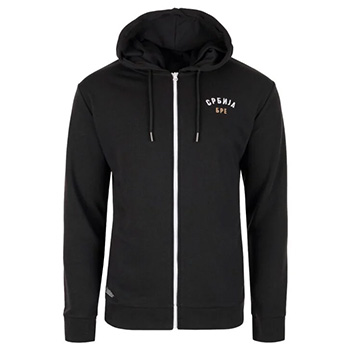 Crni zip duks sa kapuljačom 