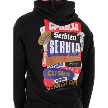 Crni zip duks sa kapuljačom 