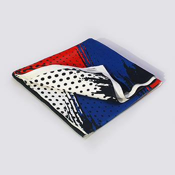 Peškir Srbija trobojka - crni 50x30cm-3