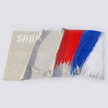 Peškir Srbija trobojka - sivi 100x50cm-1