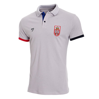 Official Serbia waterpolo polo shirt - gray