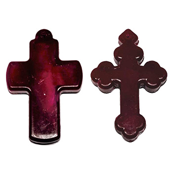 Wooden crosses with red polystyrene frame (pack of 18 pcs)-1