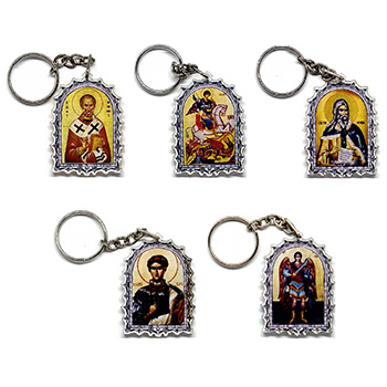 Komplet br. 2 privezaka od pleksiglasa sa pravoslavnim motivima 5 kom.