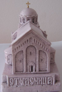 Maketa manastira Studenica (gips)