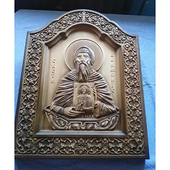 Ikona Sveti Alimpije duborez 26x32cm-1