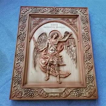 Ikona Sveti Arhangel Mihailo - Aranđelovdan duborez 26x32cm-1