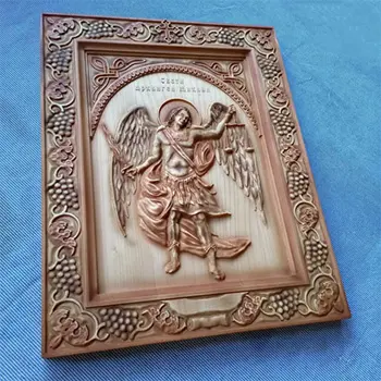 Ikona Sveti Arhangel Mihailo - Aranđelovdan duborez 26x32cm-2