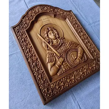 Ikona Sveti Dimitrije - Mitrovdan duborez 26x32cm-2