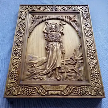 Ikona Sveti Jovan Krstitelj duborez 26x32cm-2