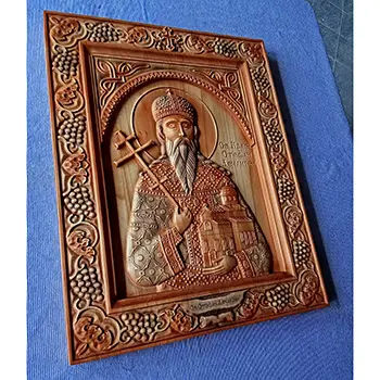 Ikona Sveti kralj Stefan Dečanski duborez 26x32cm-2