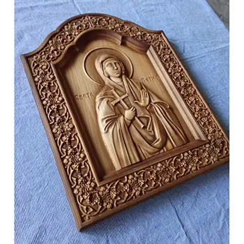 Икона Света Петка дуборез 26x32цм-2