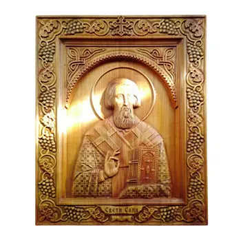 Ikona Sveti Sava duborez 26x32cm
