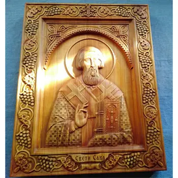 Ikona Sveti Sava duborez 26x32cm-1