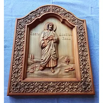 Икона Свети Тома дуборез 26x32цм-1