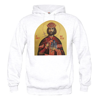 Beli duks sa kapuljačom 