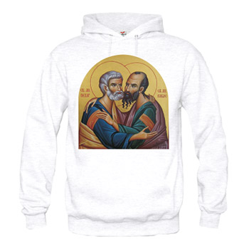 Beli duks sa kapuljačom 