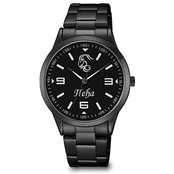 Personalized mens wristwatch (horoscope sign and name) Q&Q C10A(C)